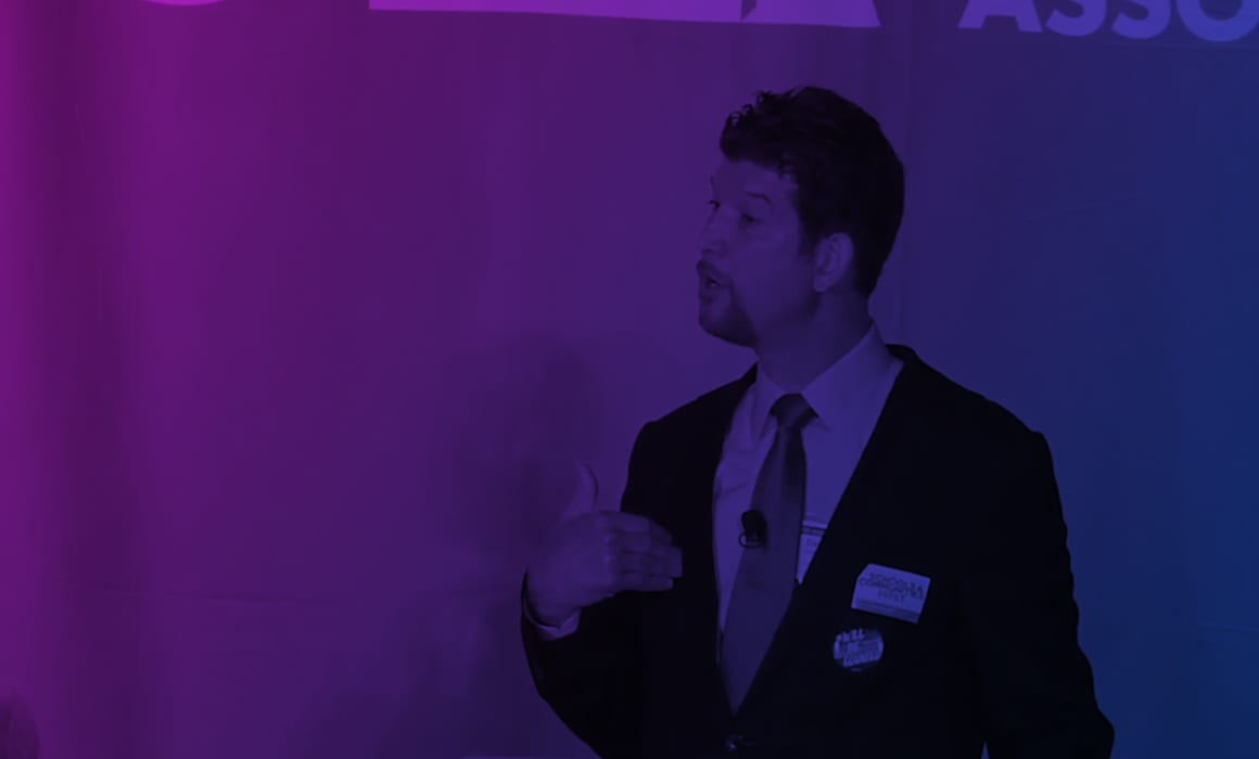 CTA Vice-President David Goldberg speaks at the CTA January 2020 State Council of Education