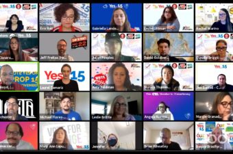 Teachers in Zoom screen