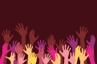 CTA work toward anti-racism stock illustration