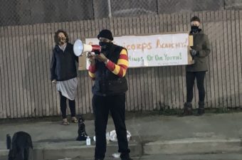 Civicorps Corpsmember Speaking at Rally