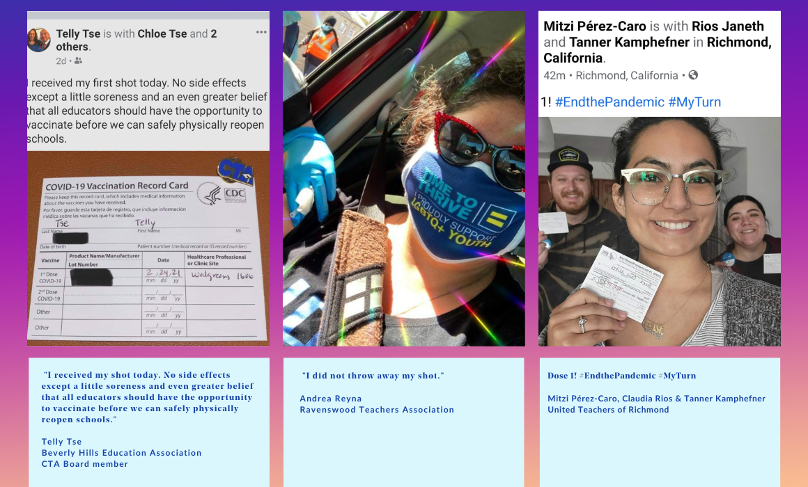 Educators around the state getting their COVID vaccine