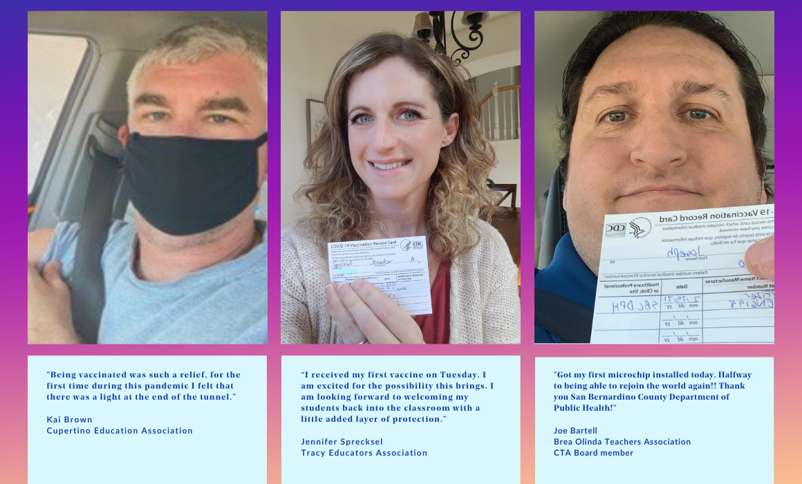 Educators around the state getting their COVID vaccine