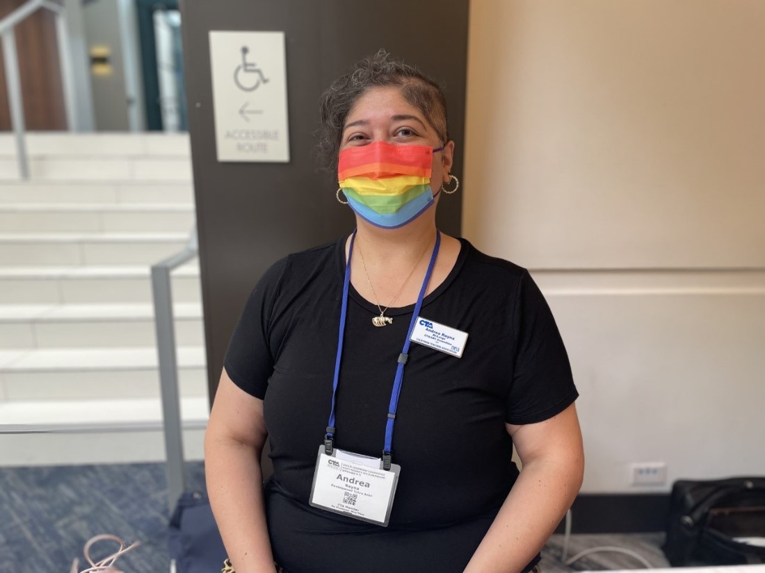 Andrea Reyna, Bargaining Chair and Political Action Chair for the Ravenswood Teachers Association