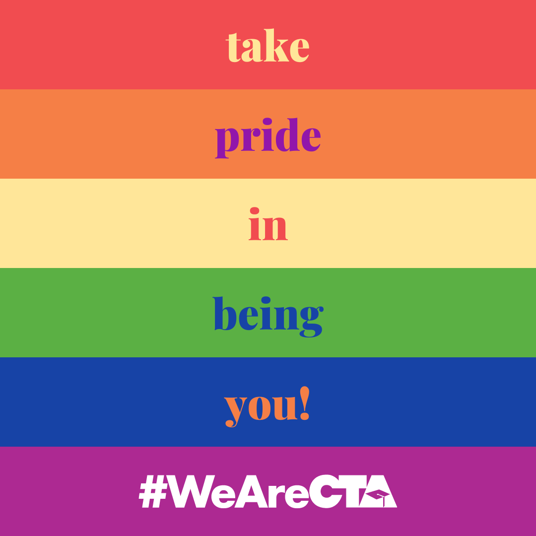 Rainbow Pride image with text