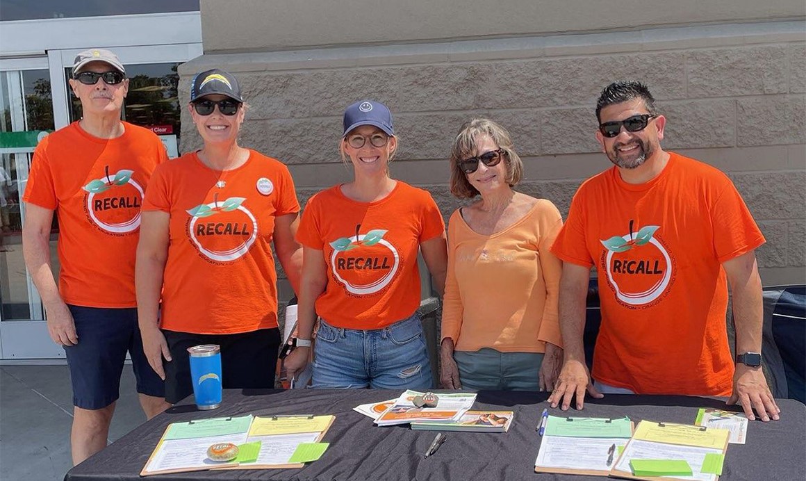 Orange Unified Education Association members joined a campaign to recall extremist board members