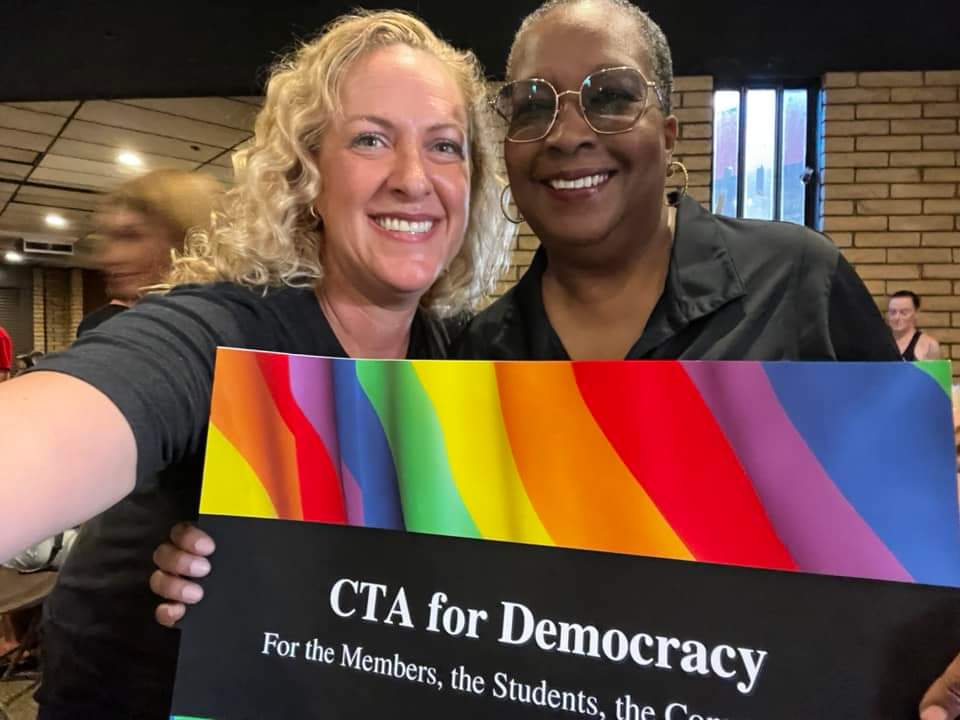 CTA Board Member Wendy Eccles with ACT President Brenda Walker