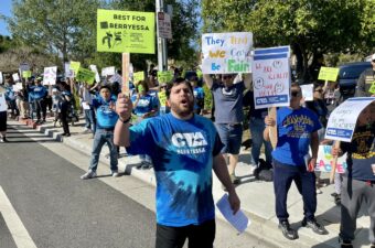 The Power of our Union Berryessa CTA member shown organizing