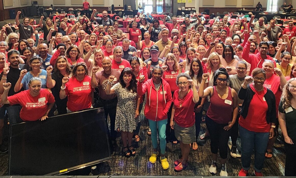 SDEA leaders at the Union Academy in August.