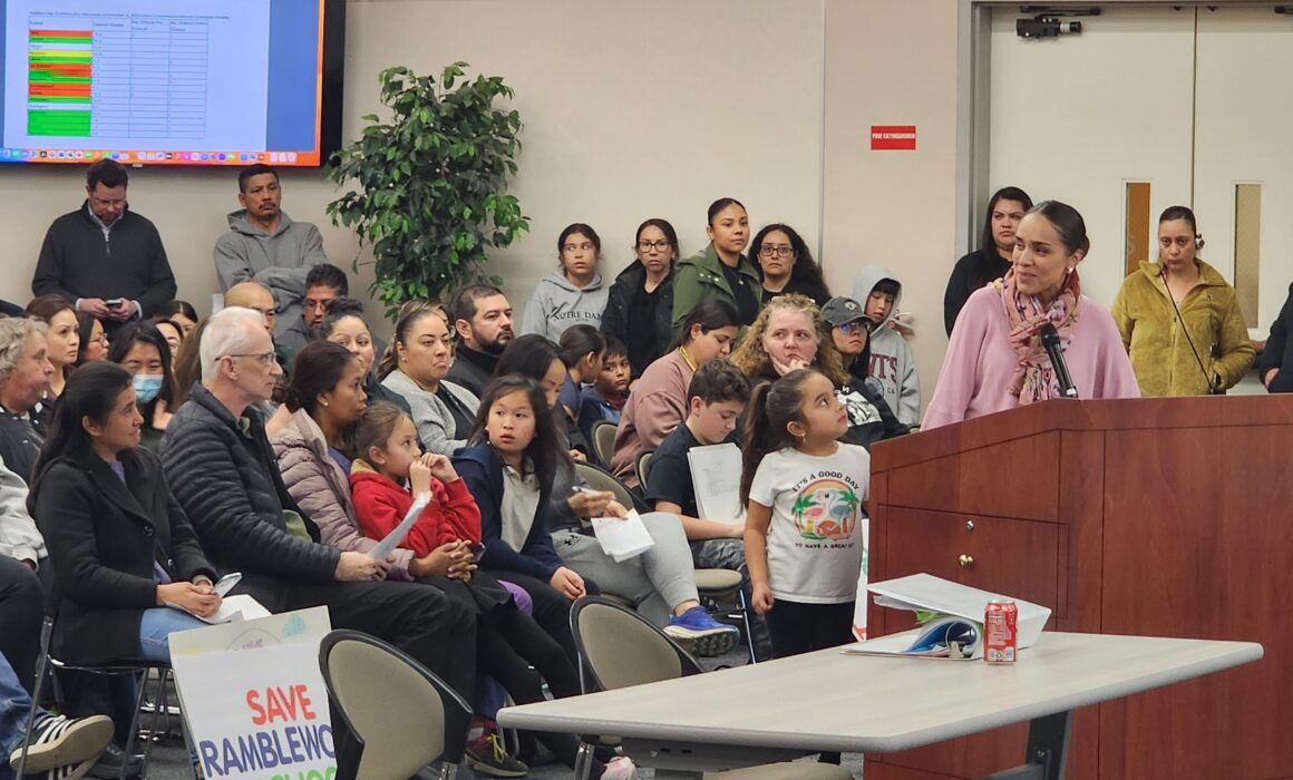 Parents, students and educators spoke out against school closures in Franklin McKinley School District in San Jose, where the board voted in February to close three schools