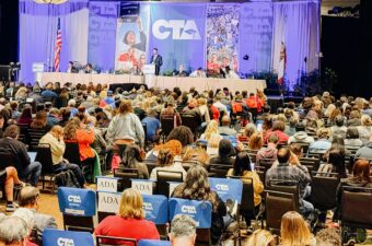 David Goldberg addresses the delegates