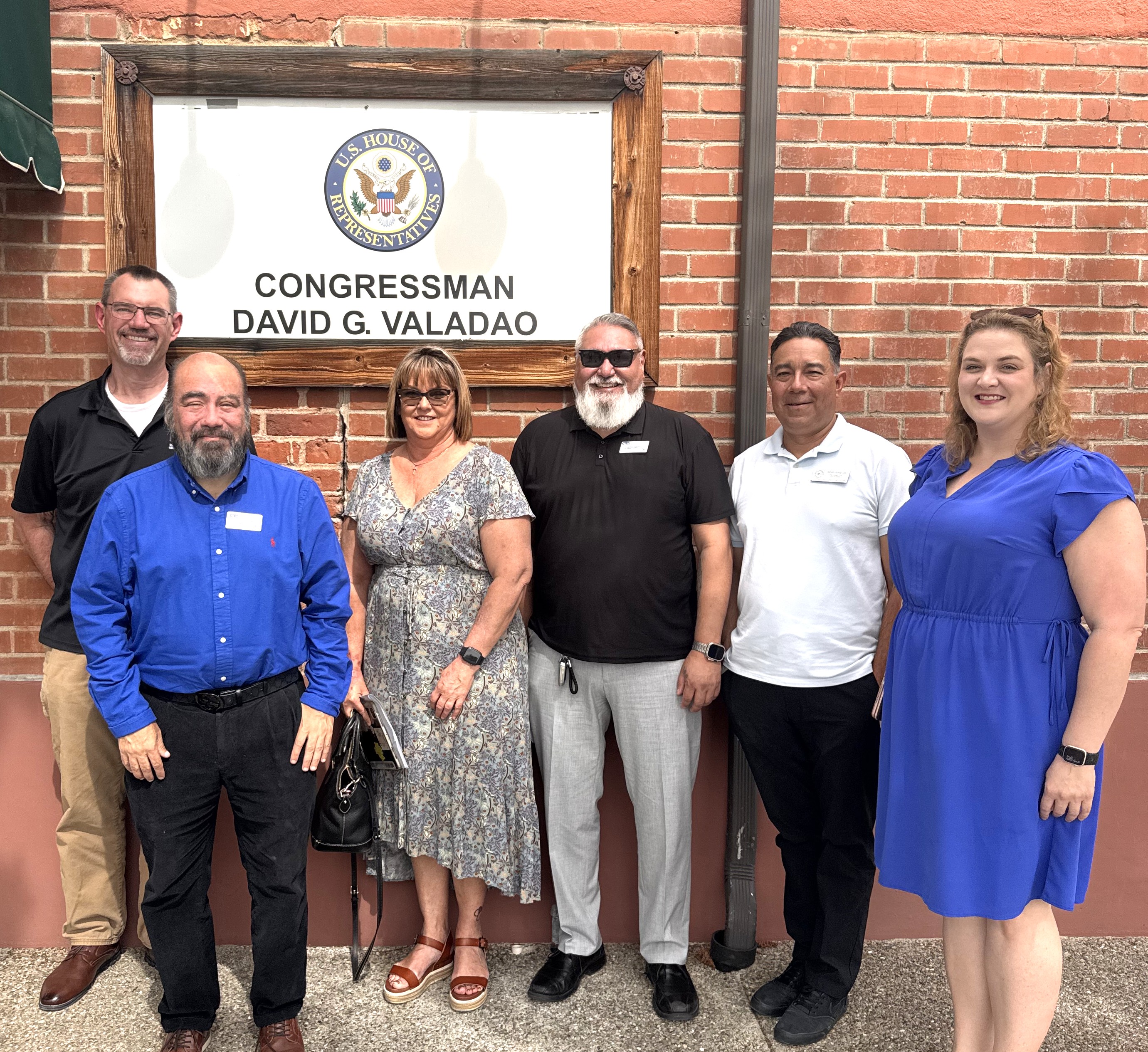 Left to right: Alan Blanchard, Rafael Gonzalez, Wendy Colson, CTA Board Member Jesse Aguilar, Ed De La Vega and Liz Forsythe met with staff at Rep. David Valadao's office.