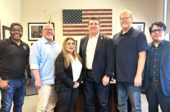 Rep. Jay Obernolte with CTA member leaders in April. Our delegation asked him to stand with students and families in his district. Obernolte promised he would vote against any cuts to education — but clearly lied when he broke that promise.