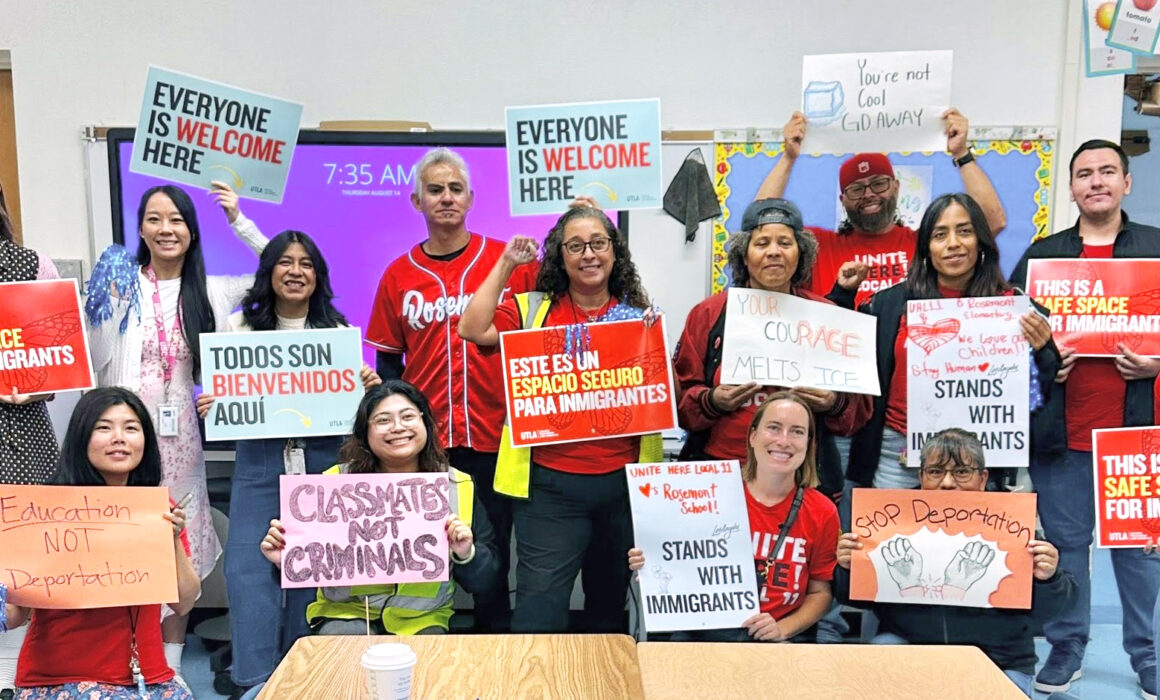 United Teachers Los Angeles (UTLA) members held #WelcomeBackLA events at schools across the district on the first day of school to reinforce their commitment to safe schools for all students and families.