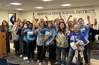 After the district forced a school consolidation process last school year, CTA-Berryessa members are organizing to help pass a Prop. 55 extension.