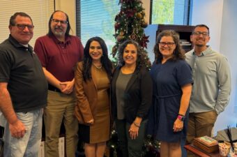 CCA leaders meet with elected officials and share our perspective. Pictured (left-right), CCA Vice President Jon Ausubel; Citrus College FA President Gerhard Peters, State Sen. Susan Rubio, CCA President Randa Wahbe, Mt. SAC FA President Emily Woolery, College of the Desert Vice President Drew Aleman.