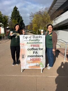 Mt. SAC FA members collected Prop. 55signatures at their appreciation event.