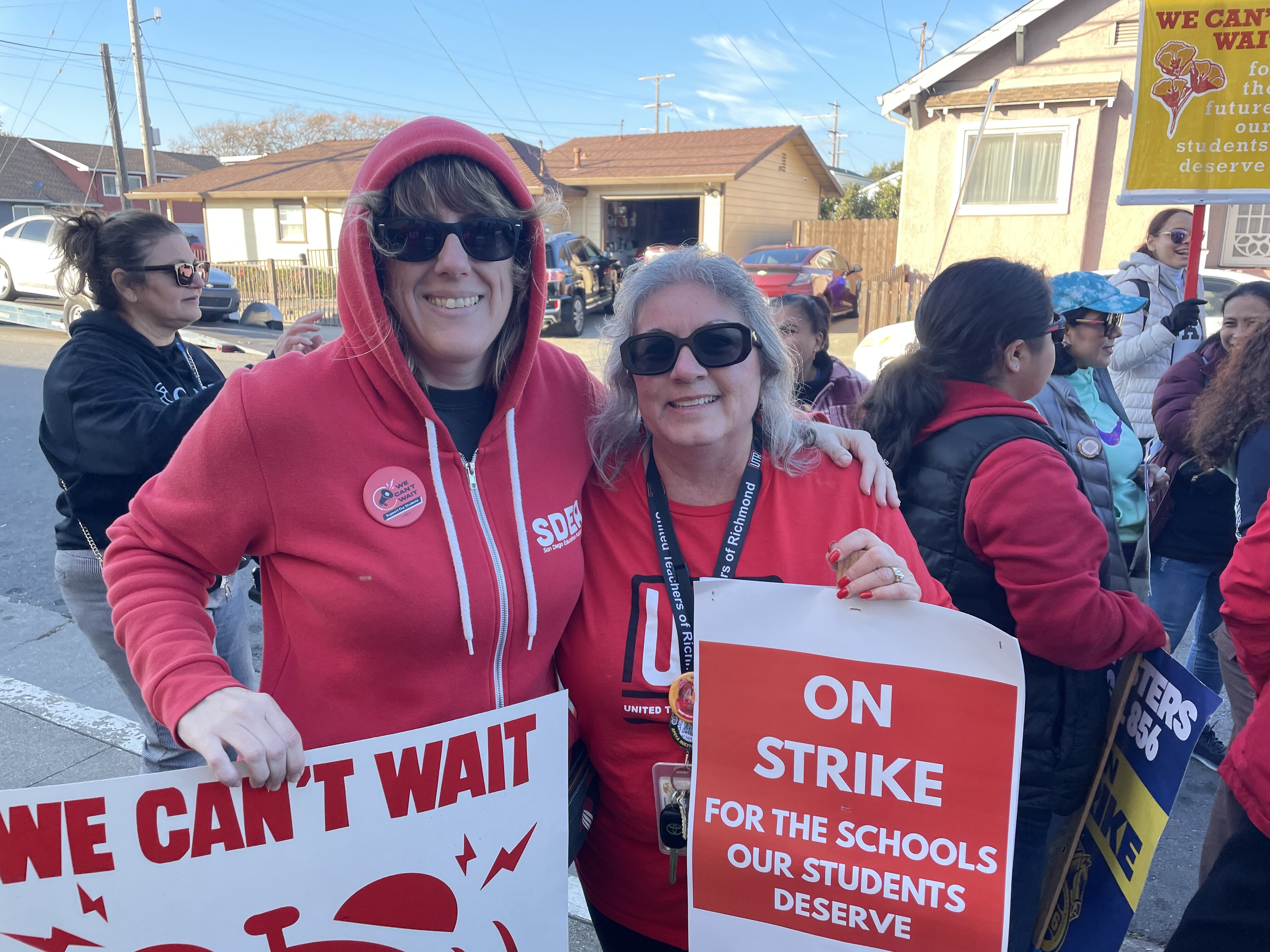 Sarah Darr, left, with Stephanie Wagner, UTR site rep at Grant ElementarySchool in Richmond.