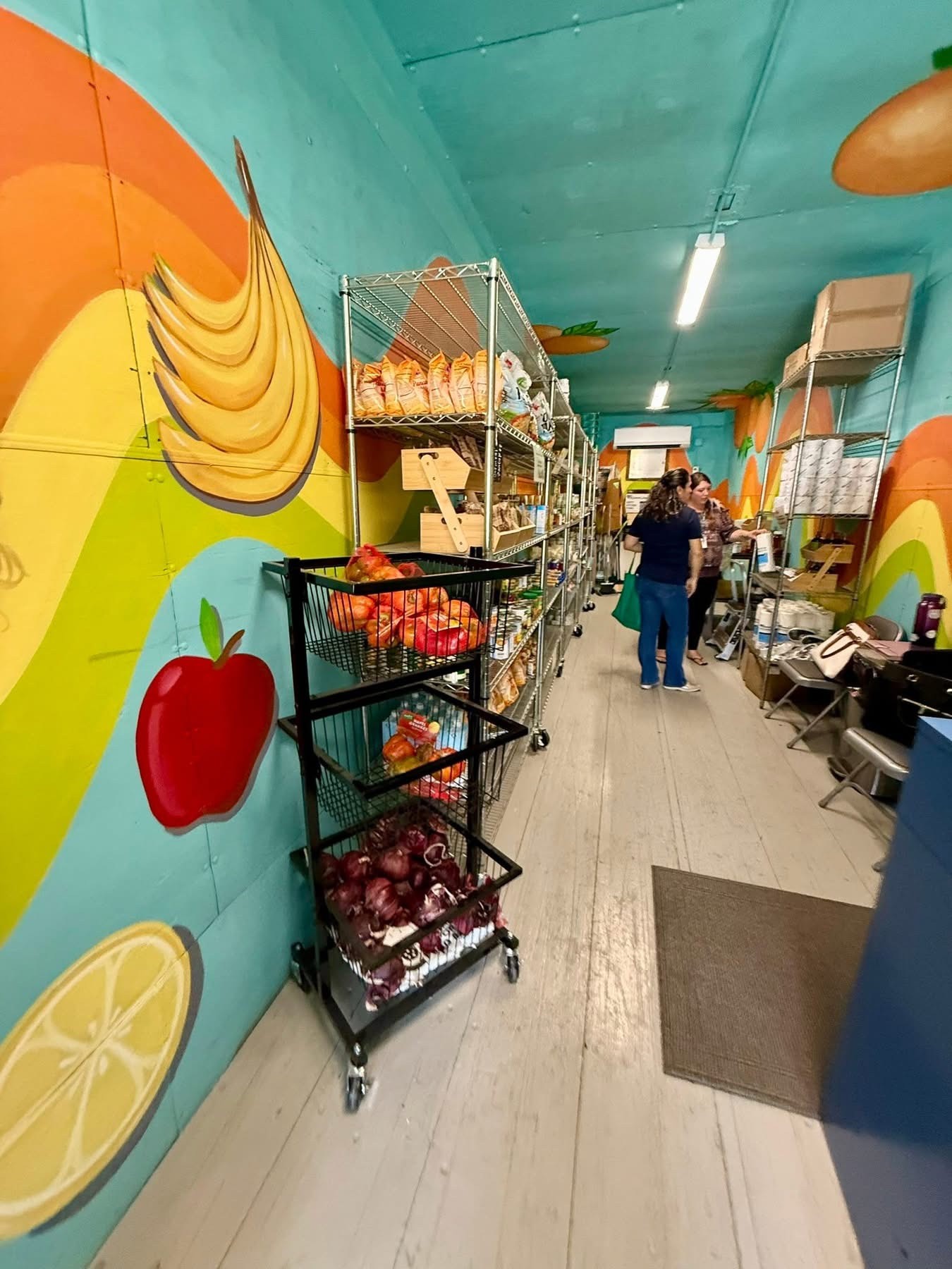 The Teague Elementary temperature-controlledfood pantry.