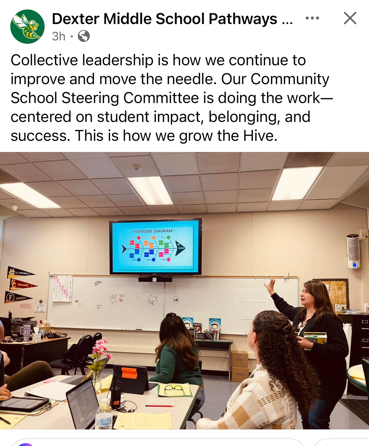 A Dexter Middle School (Whittier) post about its communityschools steering committee.