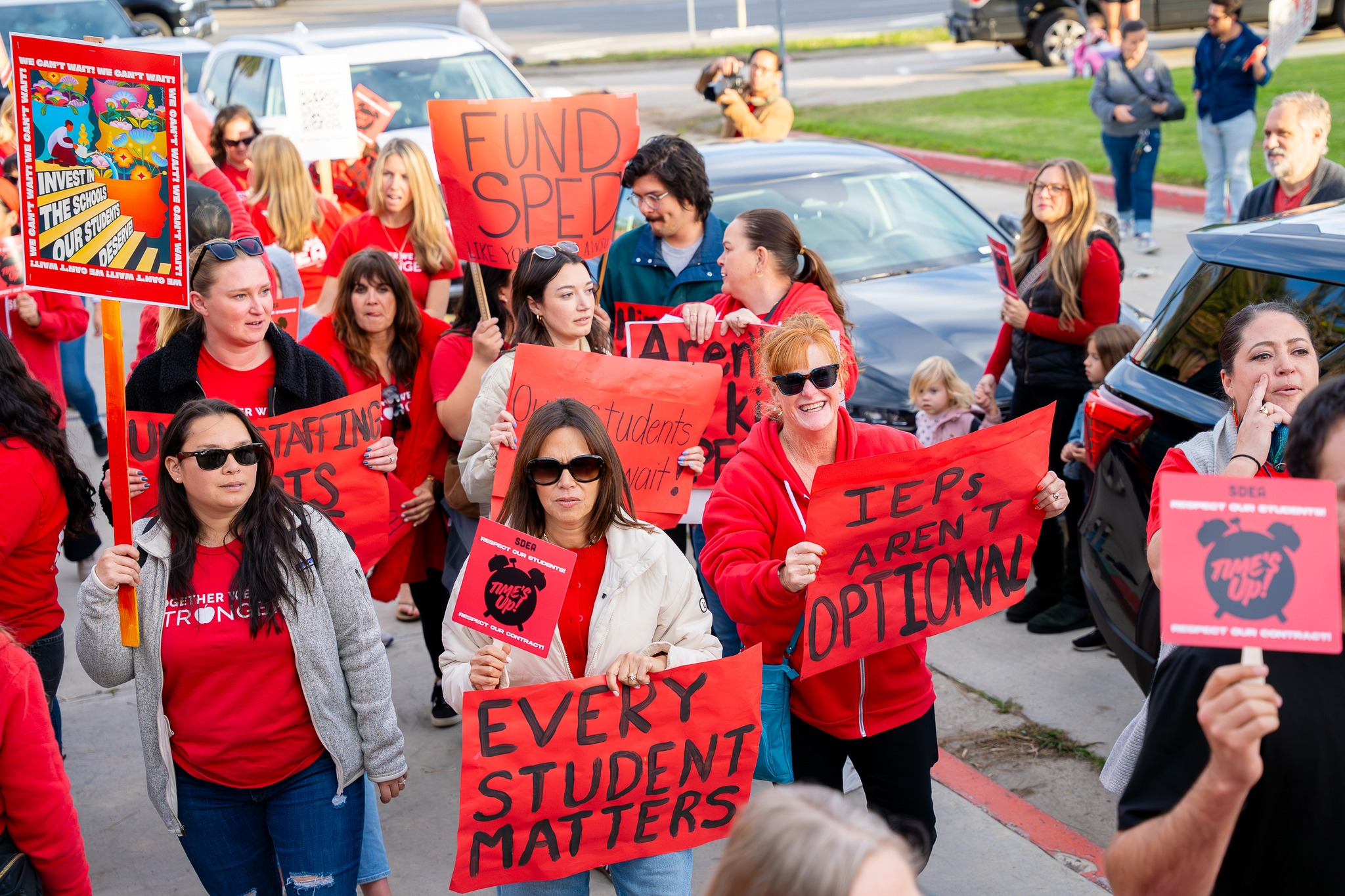 SDEA members at strike