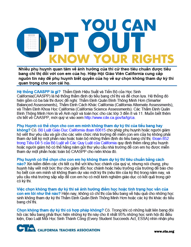 Parent Opt-Out Q&A - Vietnamese