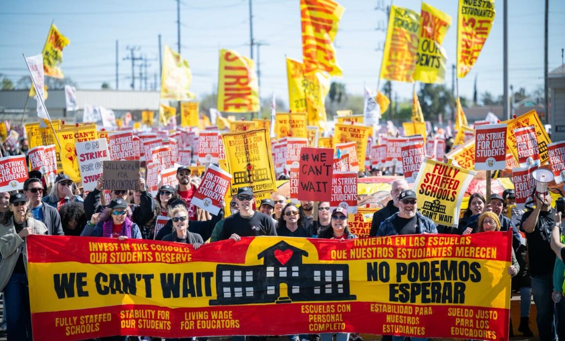 Educators, parents and community packed the streets during the Twin Rivers United Educators strike.