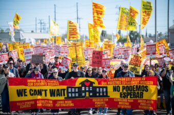Educators, parents and community packed the streets during the Twin Rivers United Educators strike.