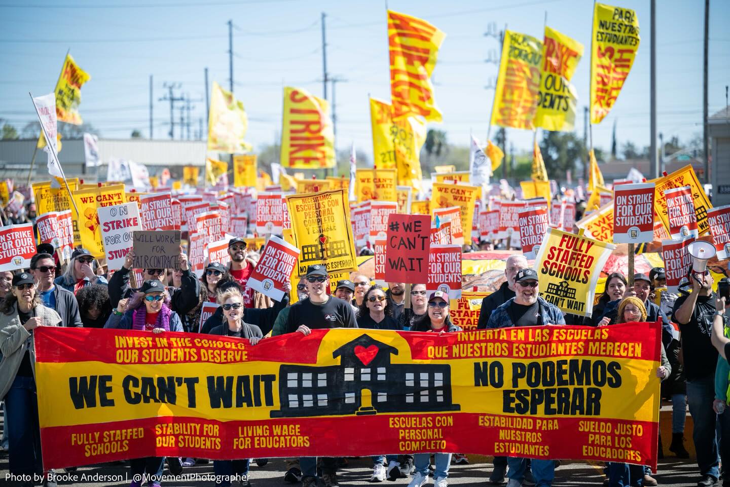 Striking TRUE members held firm for 12 days beforeagreeing to huge contractual gains with the district. Credit: @movementphotographer