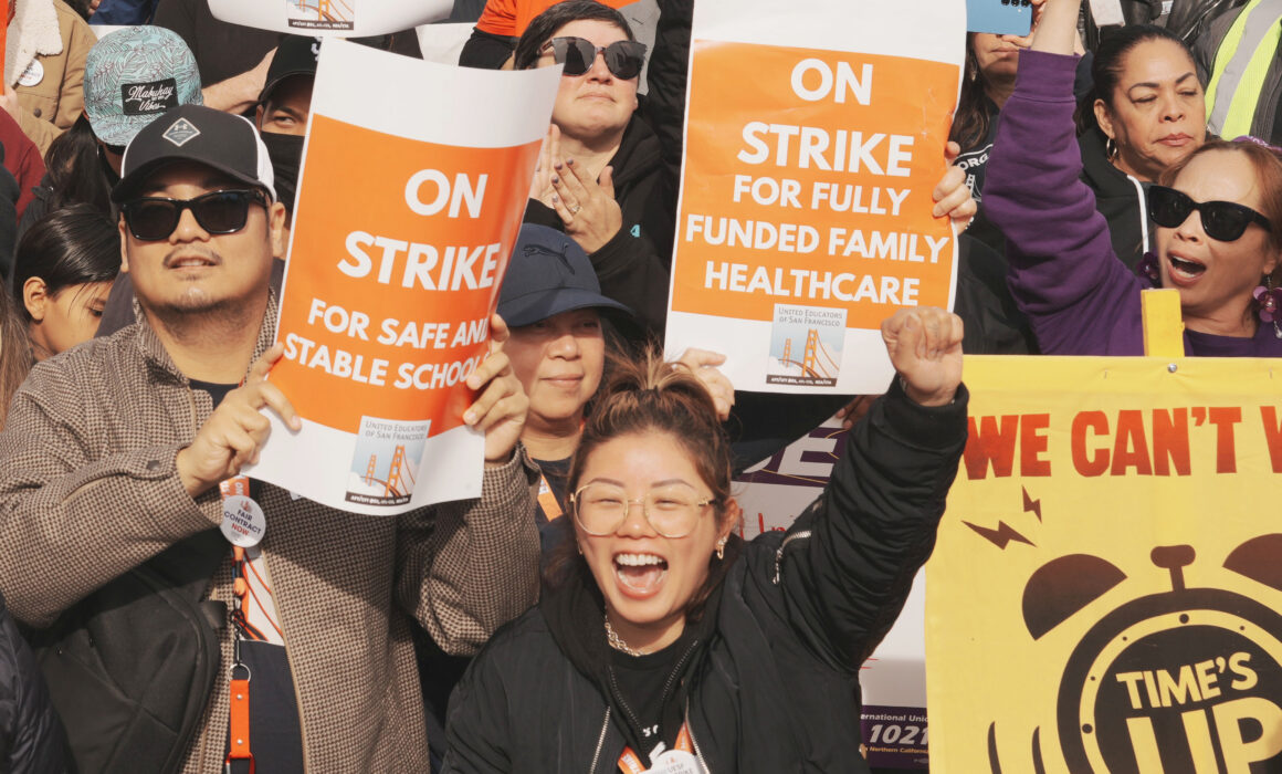United Educators of San Francisco members went on strike earlier this year and won fully paid health care.
