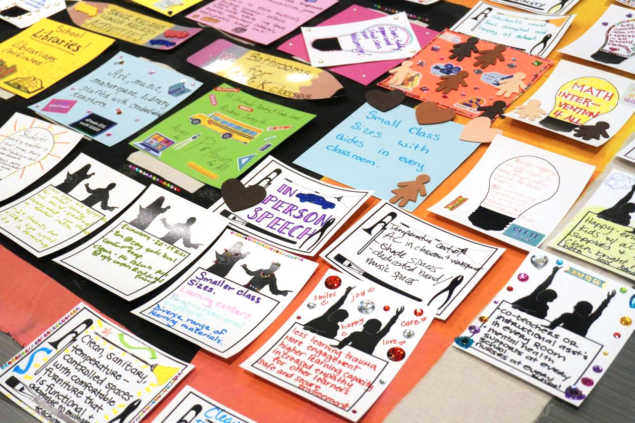At various CTA conferences, members noted what ideal conditions would look like at their schools.