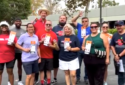 CTA President David Goldberg (fourth from left) and CTA Board Member Ken Tang (fourth from right) along with Little Lake Education Assn. members canvassing in September.