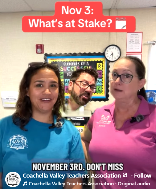 CVTA leaders, including President Carissa Carrera at right, make fun, informative videos to get the Prop. 3 message out to members.